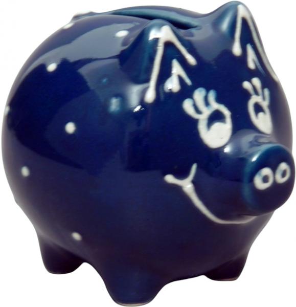 Sparschwein klein blau 1 P