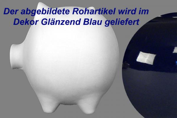 Sparschwein groß glänzend blau