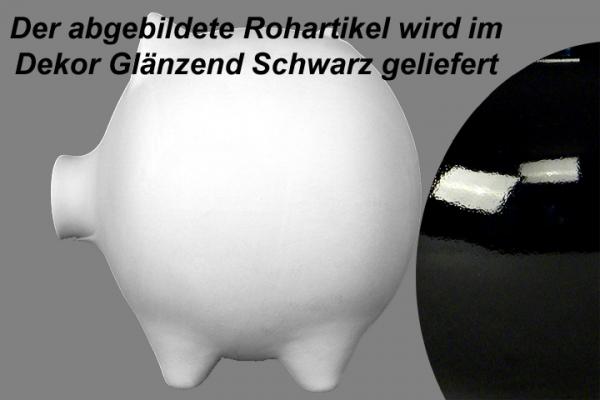 Sparschwein groß glänzend schwarz