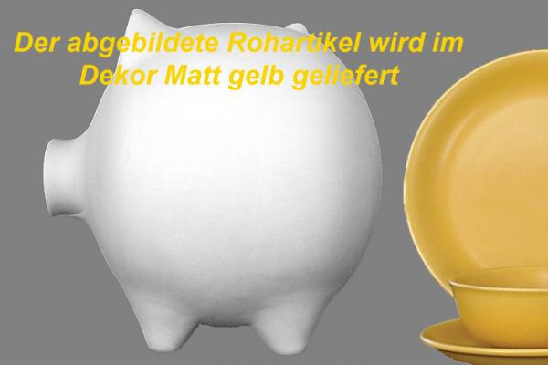 Sparschwein groß matt gelb