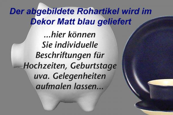 Sparschwein groß matt blau