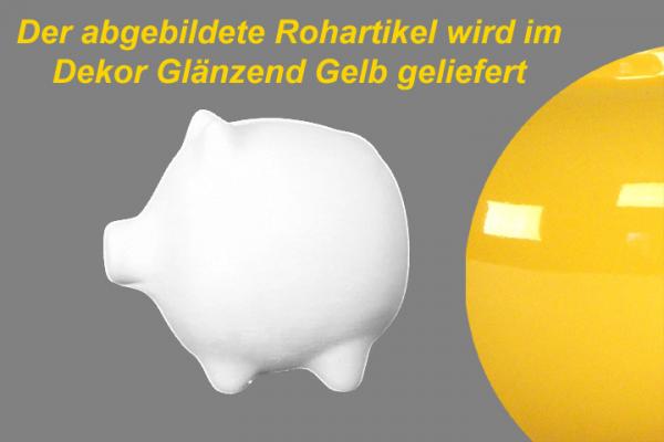 Sparschwein mittel glänzend gelb