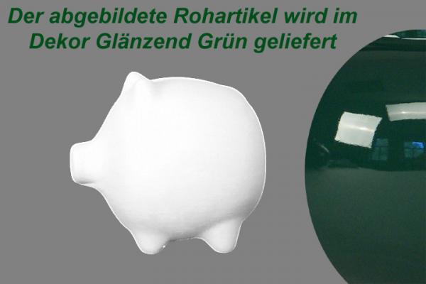 Sparschwein mittel glänzend grün