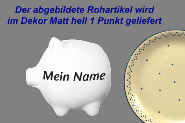 Sparschwein mittel matt hell 1 Punkt