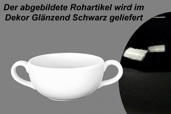 Suppentasse komplett glänzend schwarz