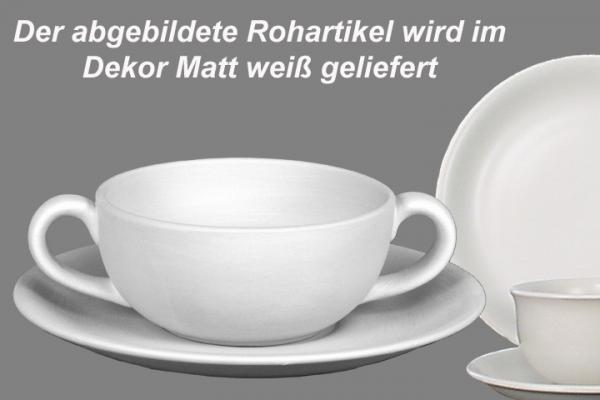 Suppentasse komplett matt weiß