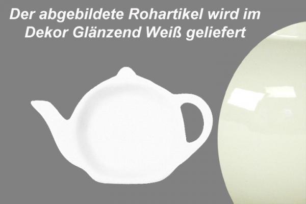 Teebeutelablage glänzend weiß