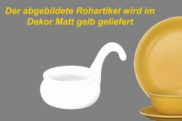 Teelicht mit Henkel matt gelb