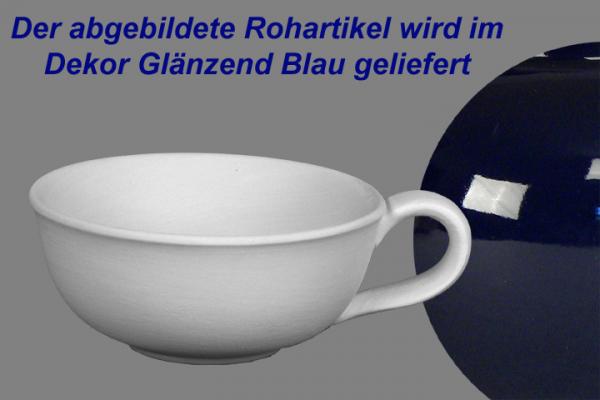 Teeschale glänzend blau