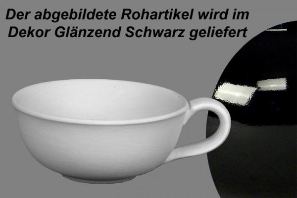 Teeschale glänzend schwarz