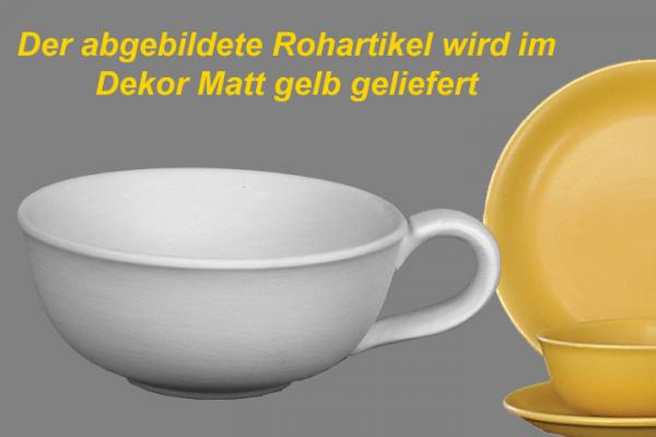 Teeschale matt gelb