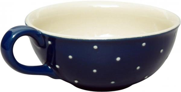 Teetasse Roxi groß blau 1 Punkt