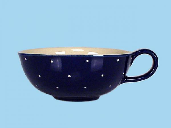 Teetasse Roxi groß blau 1 Punkt