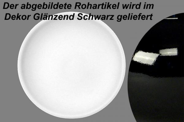 Teller 29 flach glänzend schwarz