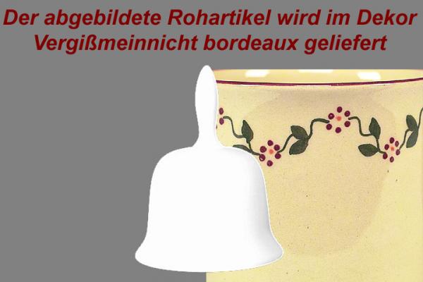 Tischglocke groß Vergissmeinnicht bordeaux