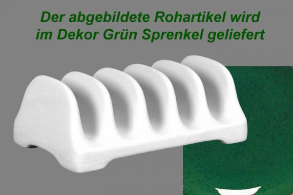 Toasthalter grün Sprenkel