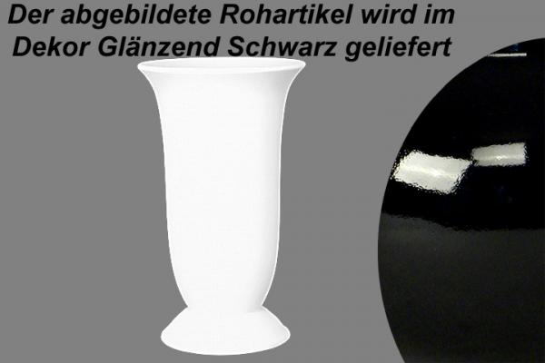 Tulpenvase 18 cm glänzend schwarz