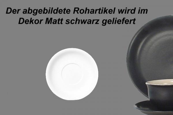 Untertasse Becher matt schwarz