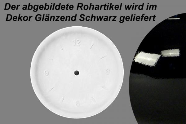 Wanduhr glänzend schwarz