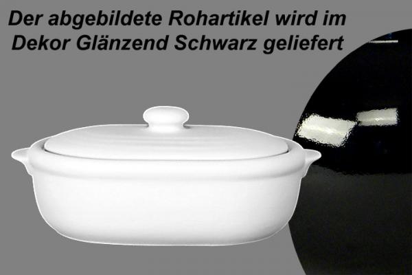 Heringstopf glänzend schwarz