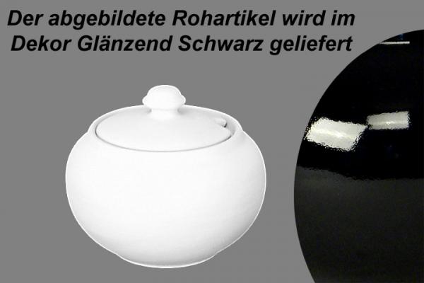 Zuckerdose glänzend schwarz