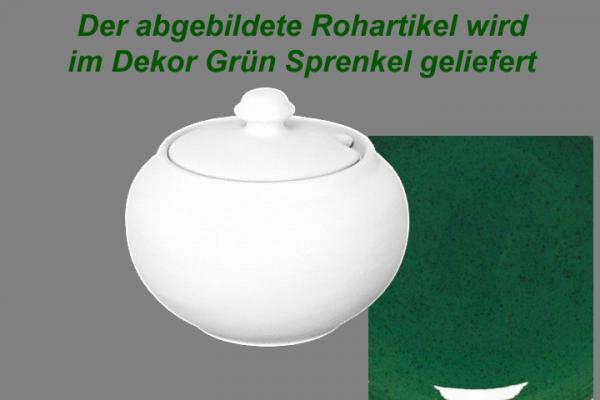 Zuckerdose grün Sprenkel