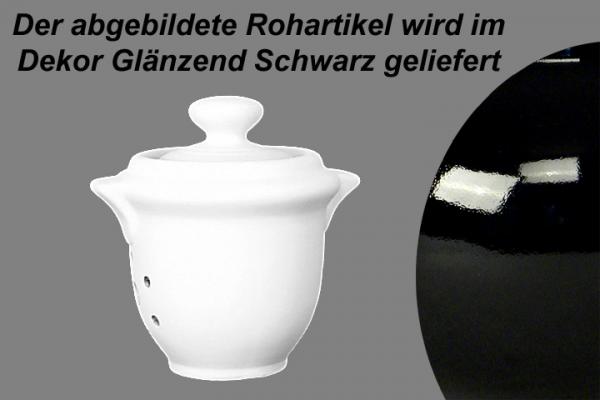 Zwiebeltopf glänzend schwarz