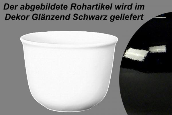 Übertopf 14 glänzend schwarz