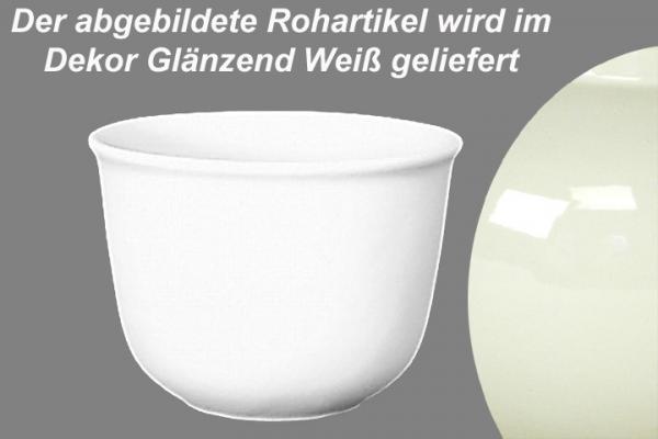 Übertopf 19 glänzend weiß