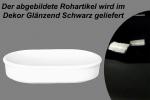 Fischbüchse oval glänzend schwarz