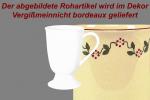 Fußtasse Vergissmeinnicht bordeaux glänzend