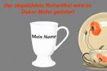 Fußtasse mit Schrift Mohn