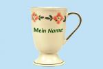 Fußtasse mit Schrift Wilde Rose