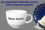 Jumbotasse mit Schrift Diagonale