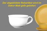 Kaffeeobertasse matt gelb