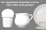 Mollytasse mit Sieb und Deckel matt weiß