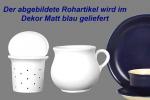 Mollytasse mit Sieb und Deckel matt blau