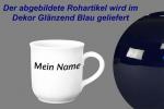 Namensbecher glänzend blau