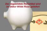 Sparschwein groß Wilde Rose