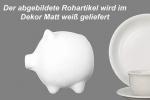 Sparschwein mittel matt weiß