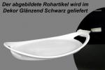 Tablett 25 oval glänzend schwarz