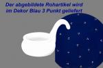 Teelicht mit Henkel blau 3 Punkt