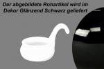 Teelicht mit Henkel glänzend schwarz