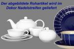 Teeservice 15-teilig Nadelstreifen blau